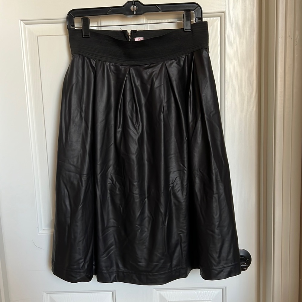 Girl’s Leatherette black MIDI skirt